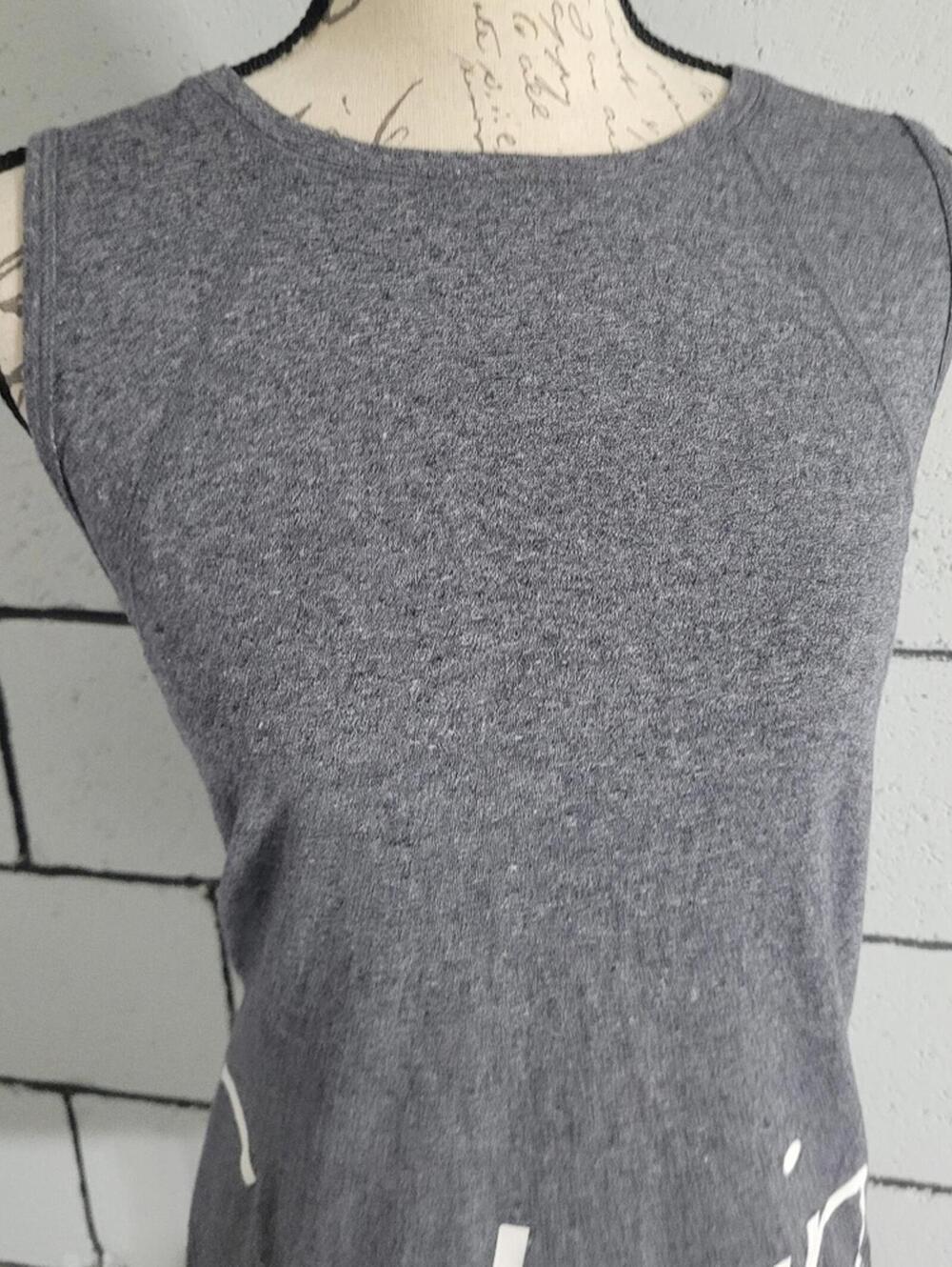 BUNDLE SALE!  Calvin Klein Charcoal Gray Logo Backless Tank Sz L - Picture 2 of 8
